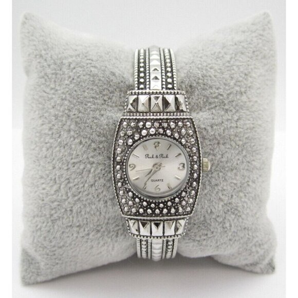 Women Peck & Peck Quartz WR Analog 21mm Round Bangle Watch (H52) "New Battery" - Picture 1 of 9